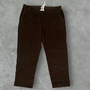 Bear Bottom Mens Dark Brown Corduroy Pants XL -28” Inseam Pockets Drawstring